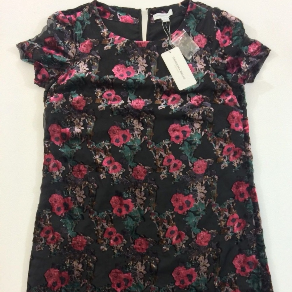 Carolina Belle Montreal SZ 4 shift black dress - Picture 1 of 7